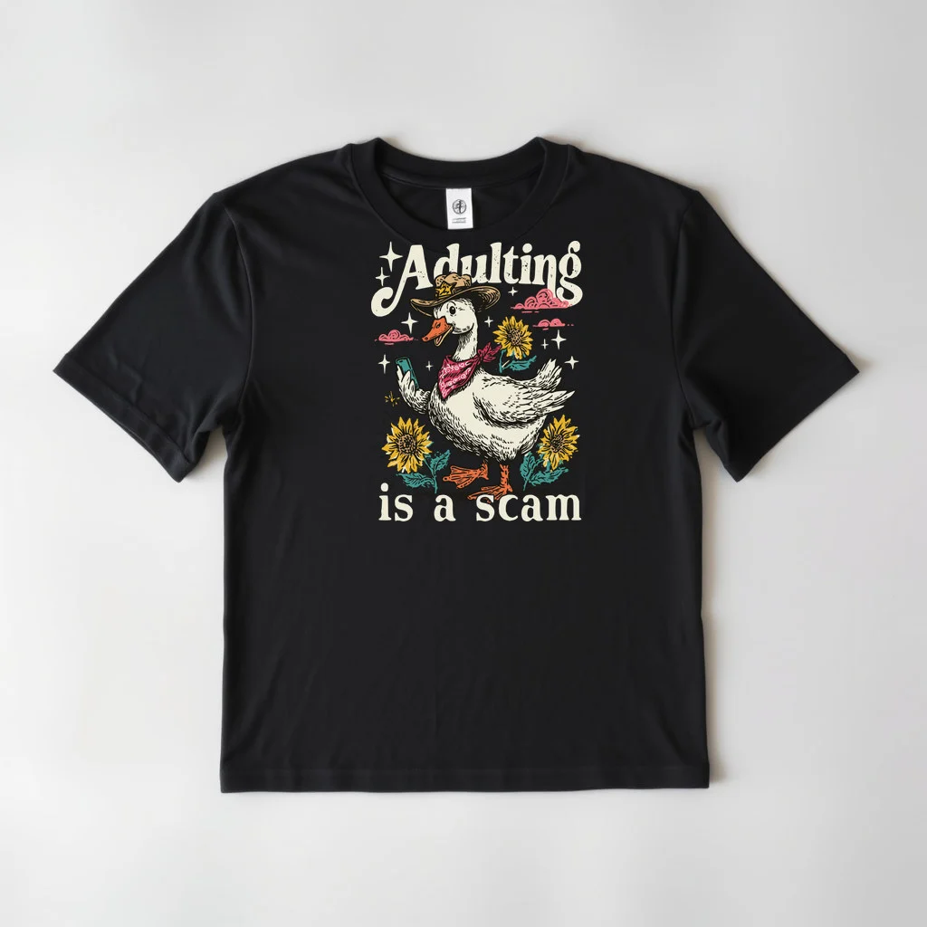 Adulting Is A Scam (2) — custom print by Terri's Closet
