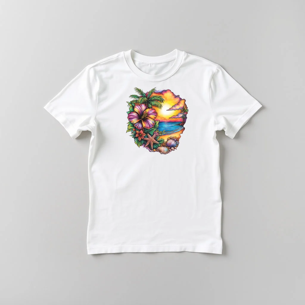 Tropical Hibiscus Beach Design 2 — custom print by Terri's Closet