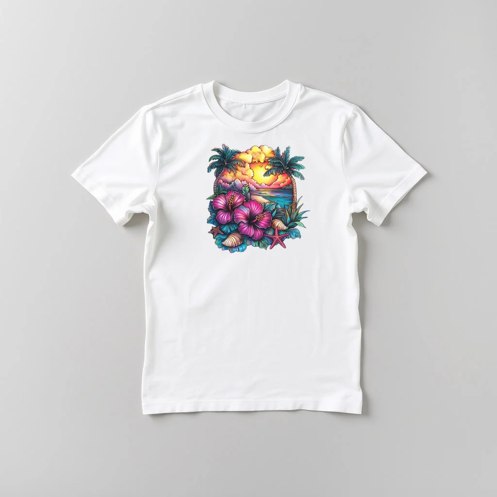 Tropical Hibiscus Beach Design 3 — custom print by Terri's Closet