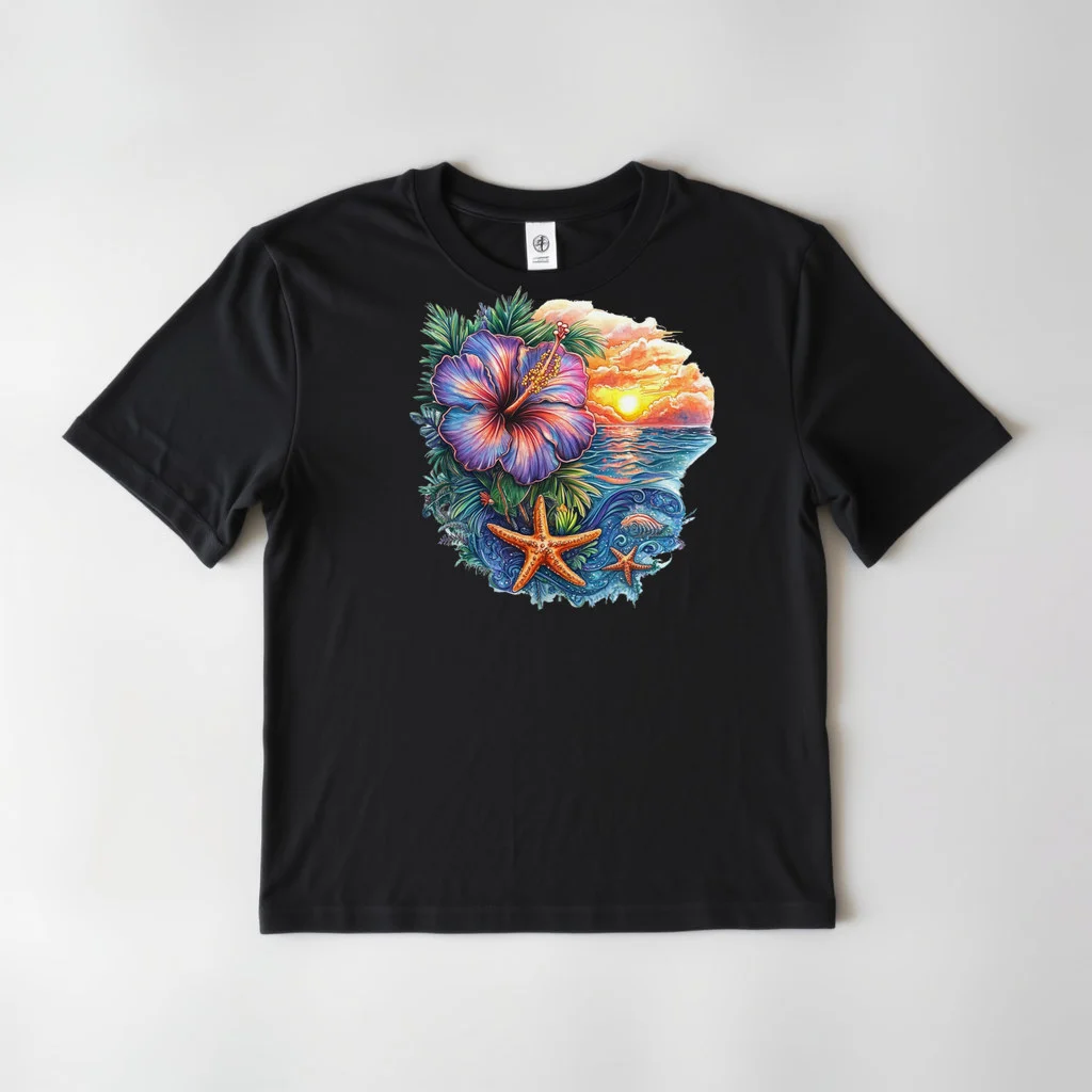 Tropical Hibiscus Beach Design 4 — custom print by Terri's Closet