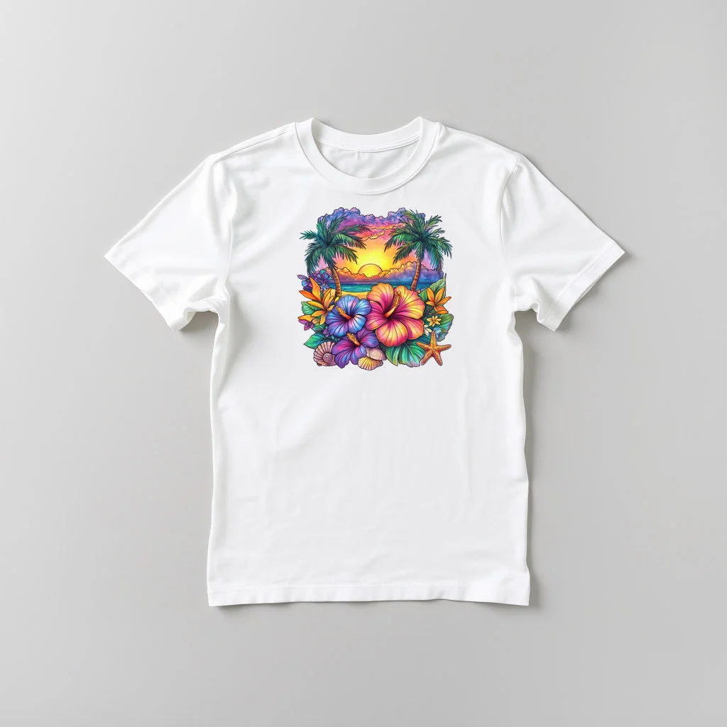 Tropical Hibiscus Beach Design 5 — custom print by Terri's Closet
