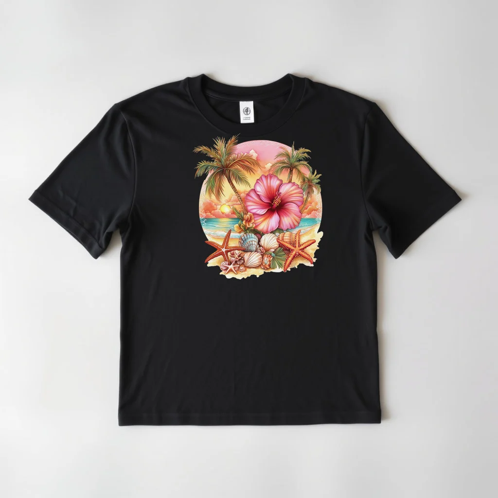 Tropical Hibiscus Beach Design 7 — custom print by Terri's Closet