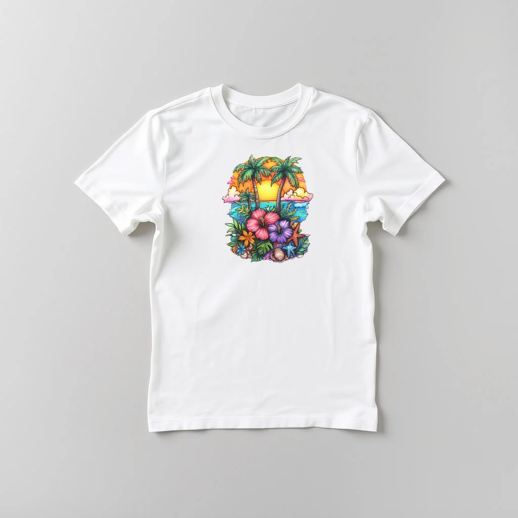 Tropical Hibiscus Beach Design 8 — custom print by Terri's Closet