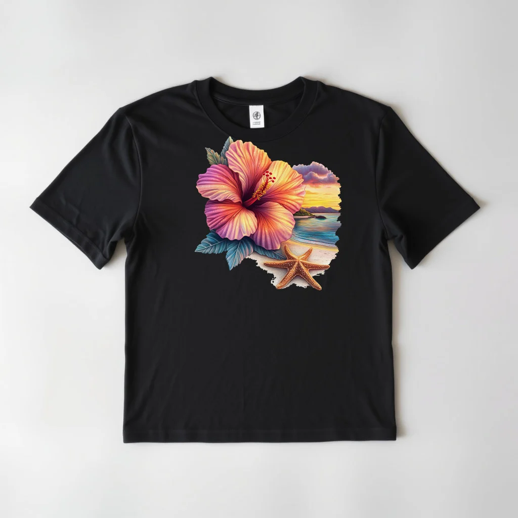 Tropical Hibiscus Beach Design 10 — custom print by Terri's Closet