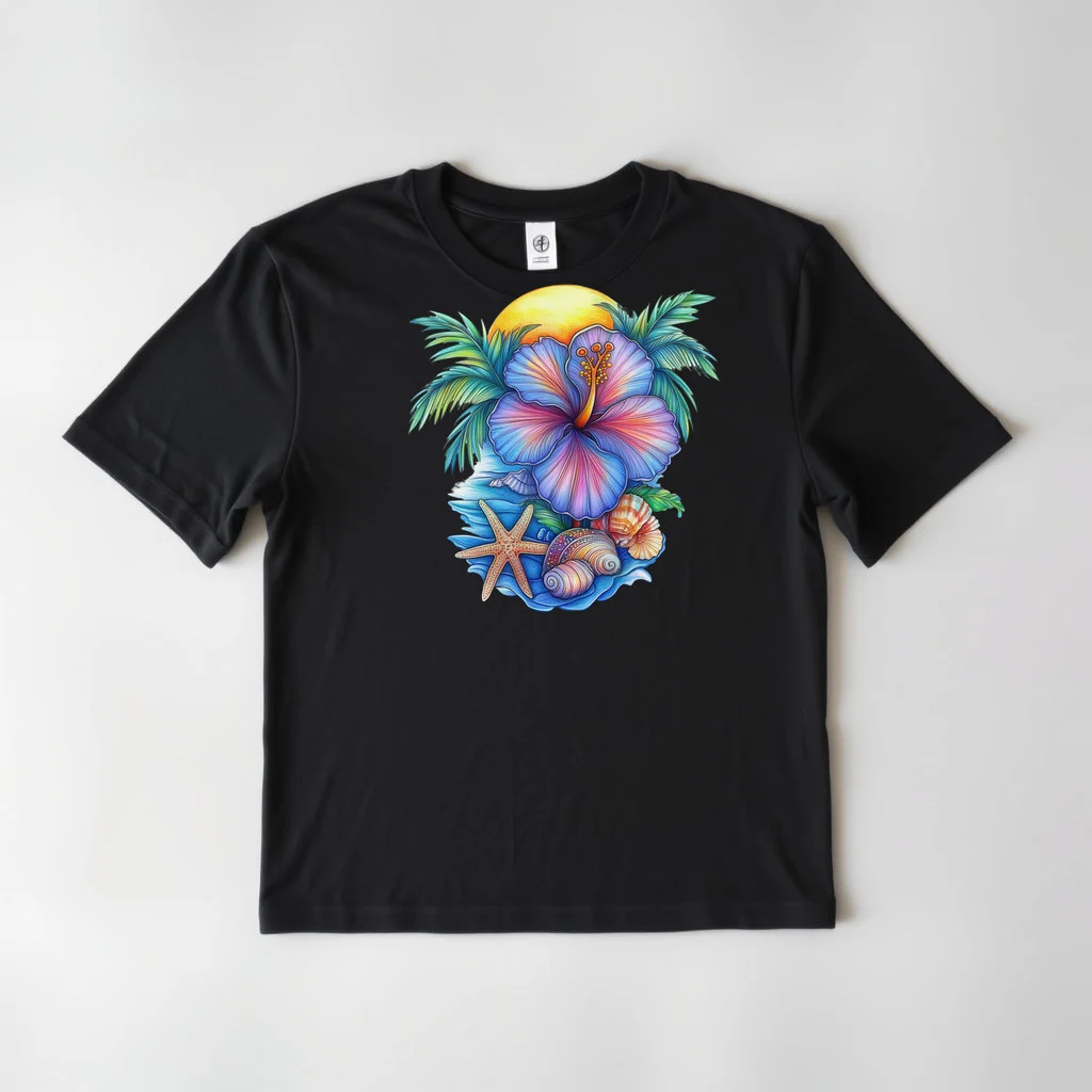 Tropical Hibiscus Beach Design 13 — custom print by Terri's Closet