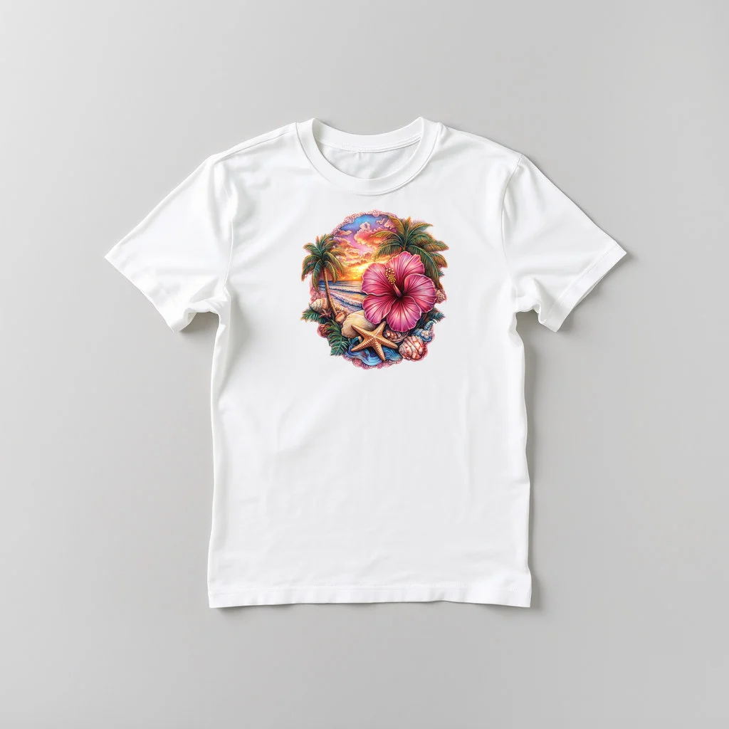 Tropical Hibiscus Beach Design 17 — custom print by Terri's Closet