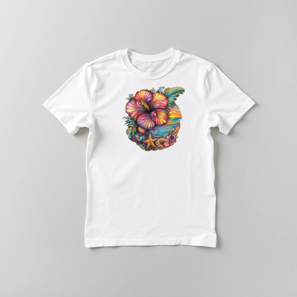 Tropical Hibiscus Beach Design 19 — custom print by Terri's Closet