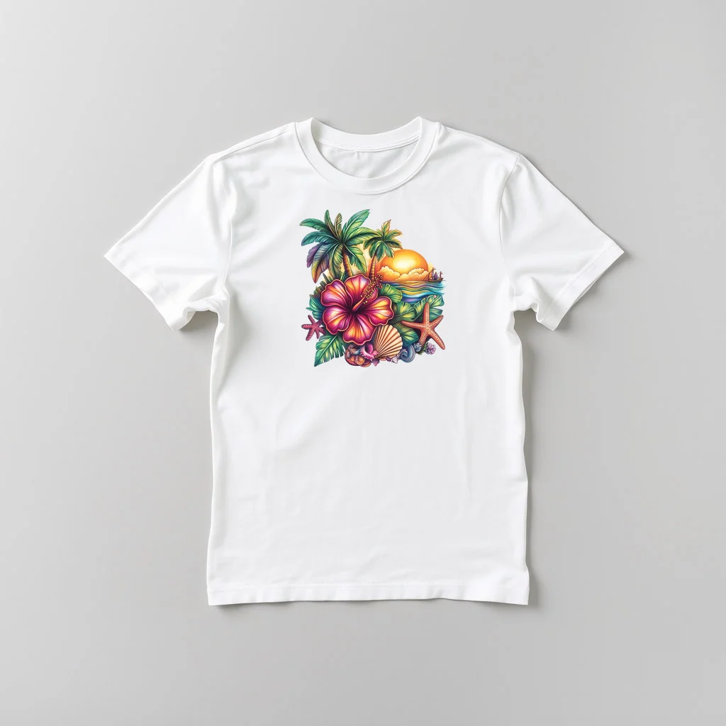 Tropical Hibiscus Beach Design 20 — custom print by Terri's Closet