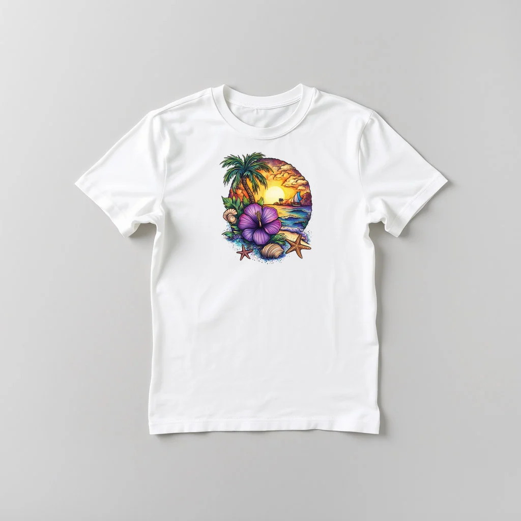 Tropical Hibiscus Beach Design 25 — custom print by Terri's Closet