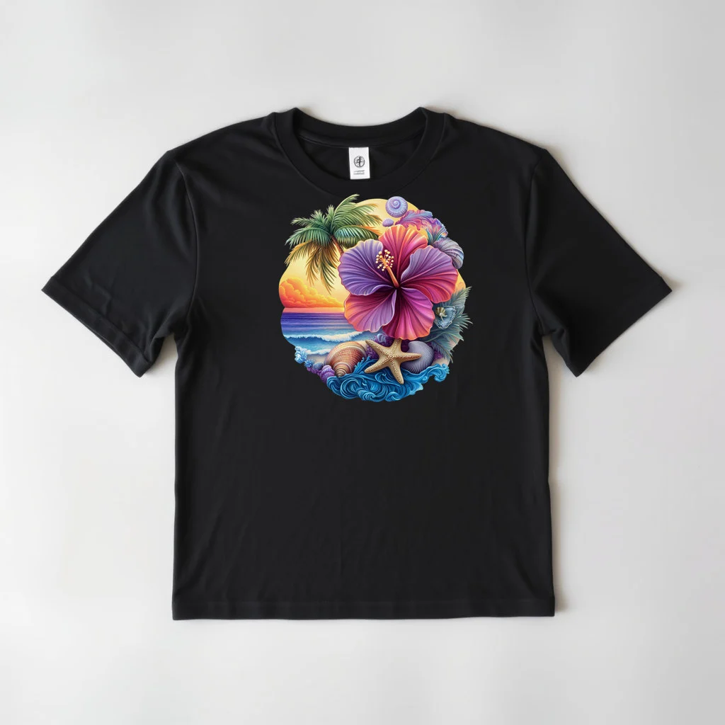 Tropical Hibiscus Beach Design 30 — custom print by Terri's Closet