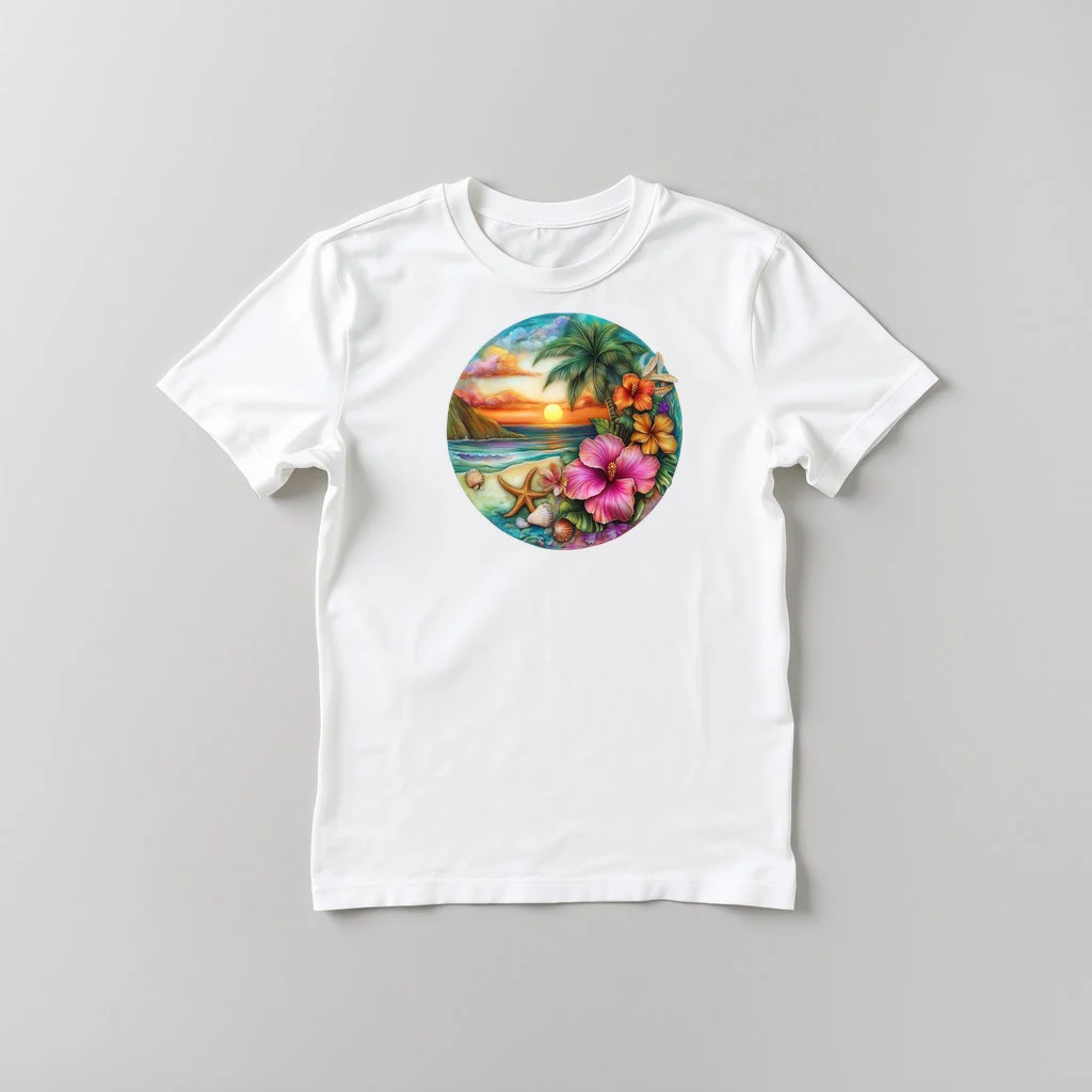 Tropical Hibiscus Beach Design 32 — custom print by Terri's Closet