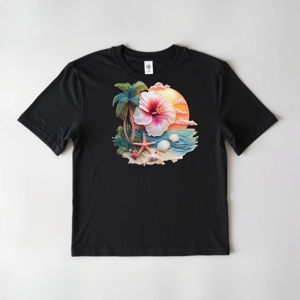 Tropical Hibiscus Beach Design 34 — custom print by Terri's Closet