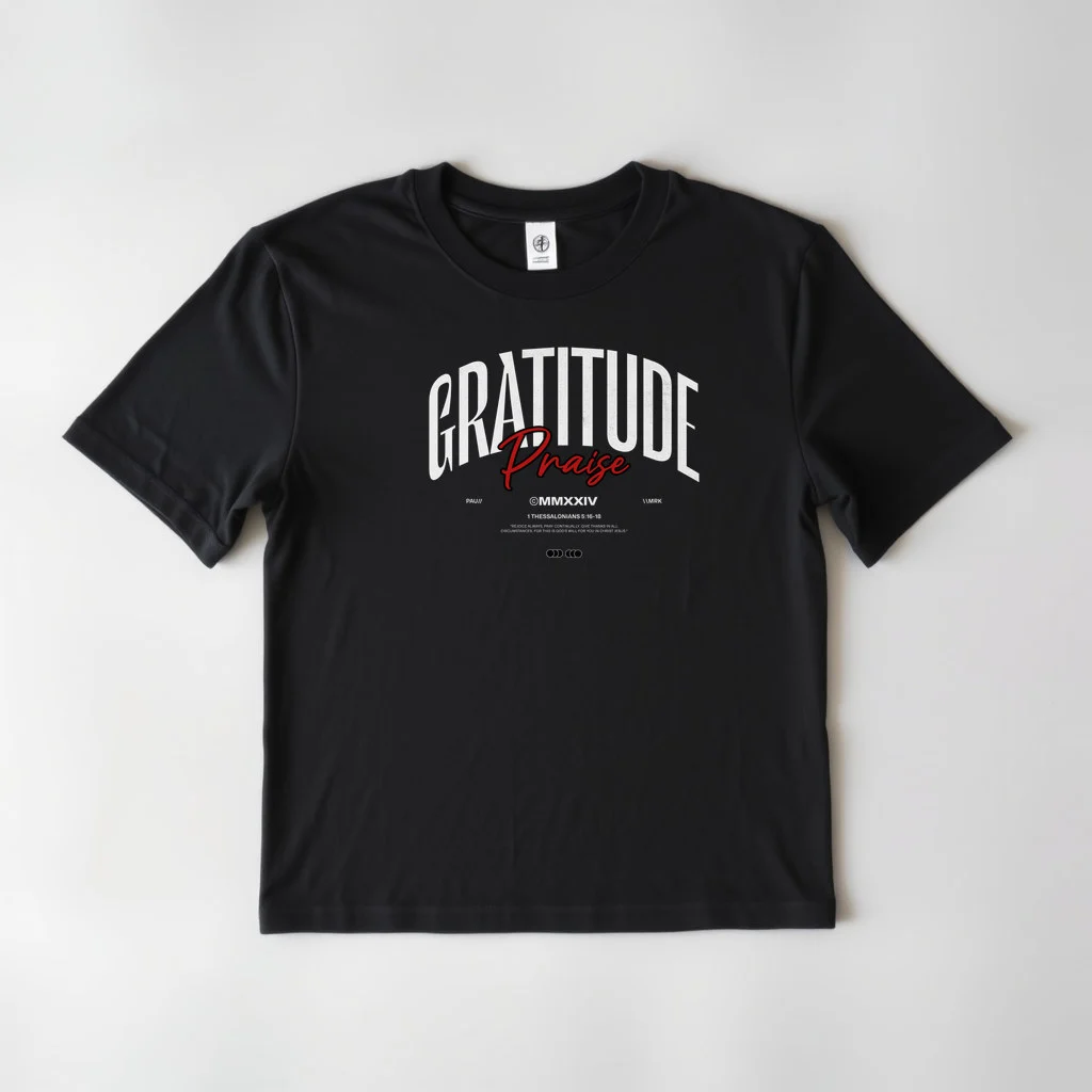Black Design Gratitude 1 — custom print by Terri's Closet