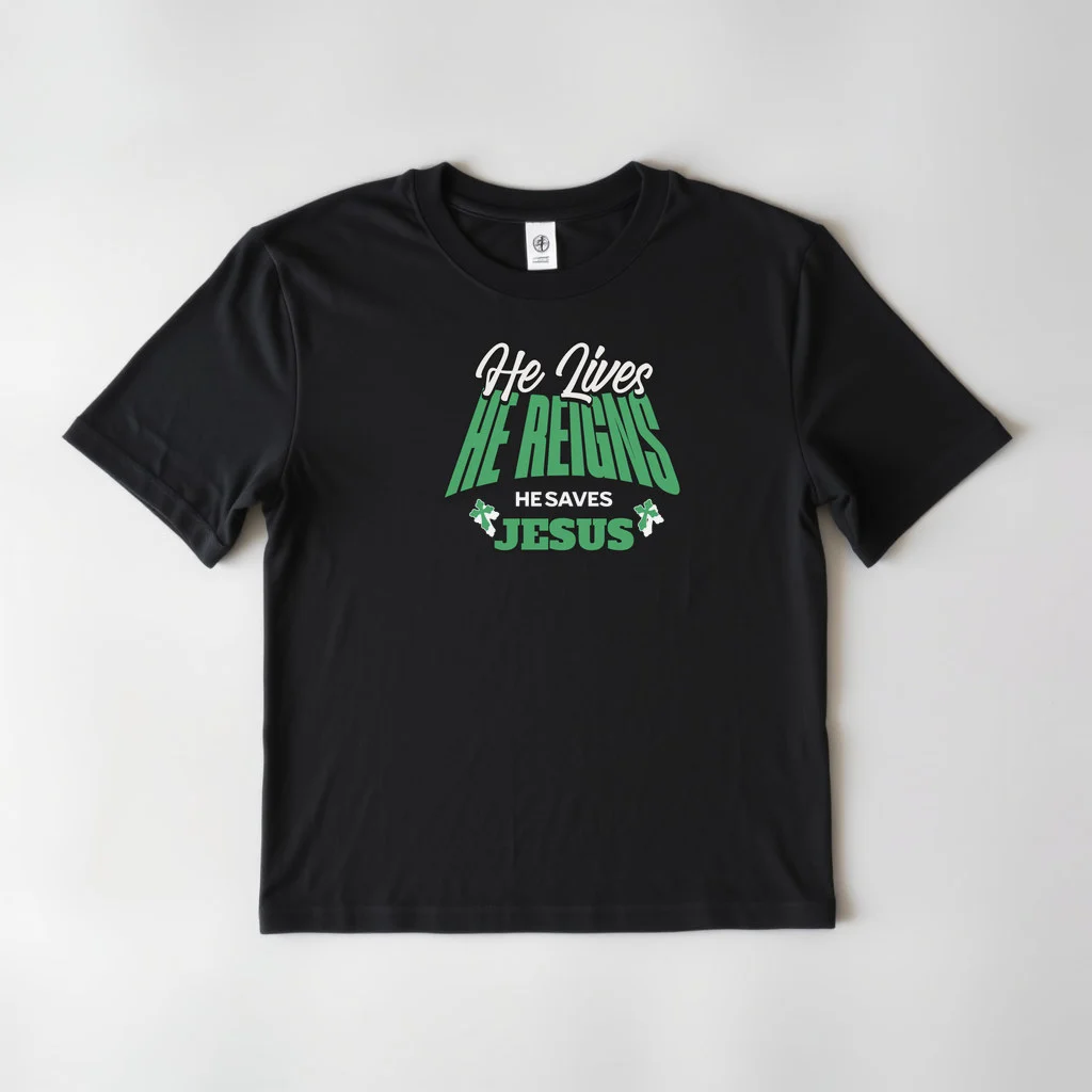 Black Design HE REIGNS 1 — custom print by Terri's Closet