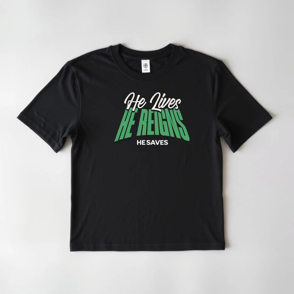 Black Design HE REIGNS 2 — custom print by Terri's Closet