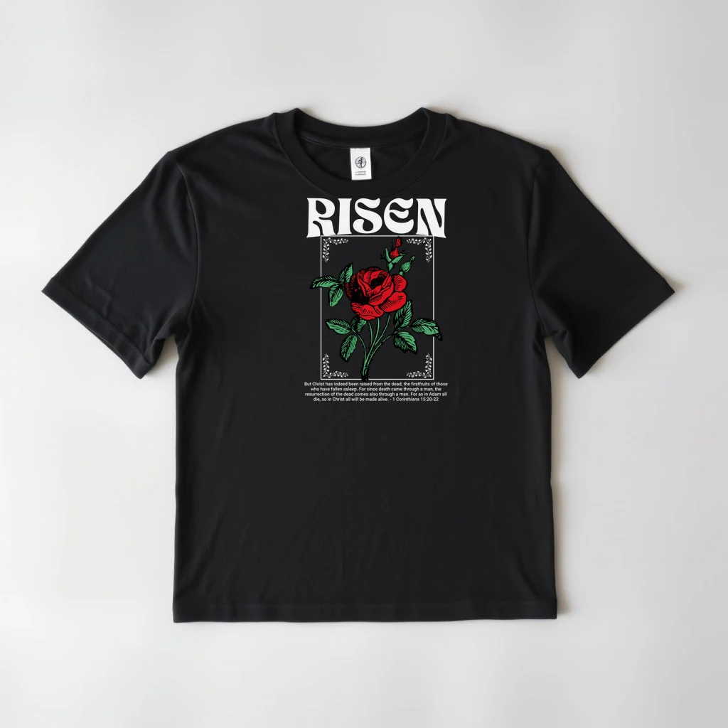 Black Design Risen Roses 1 — custom print by Terri's Closet