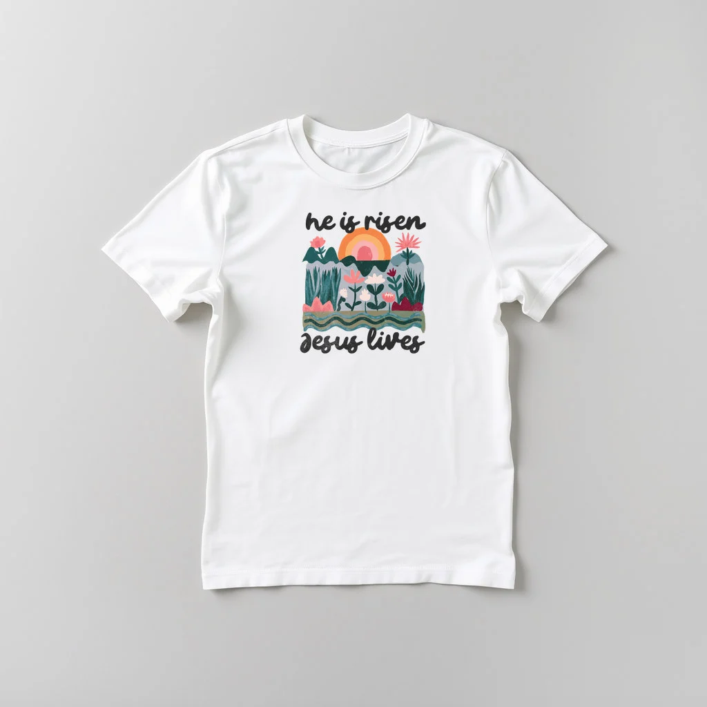 Christian Easter Girls Jesus is risen — custom print by Terri's Closet