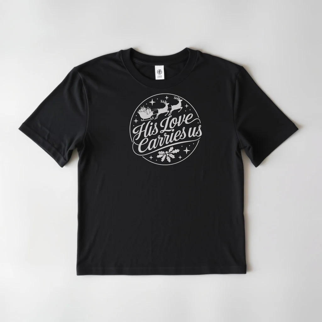 Christian Christmas His Love Carries Us — custom print by Terri's Closet