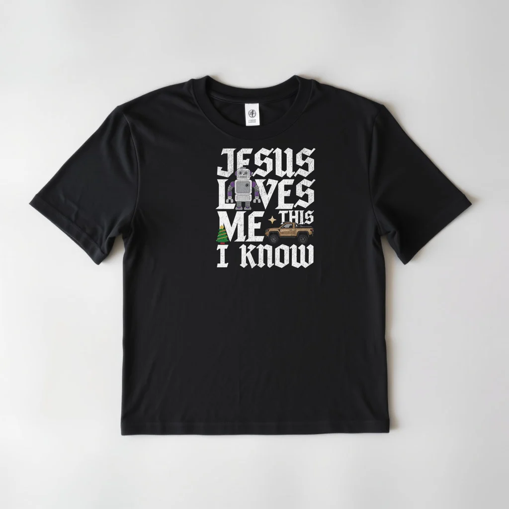 Christian Christmas Boys Jesus Loves Me This I Know — custom print by Terri's Closet