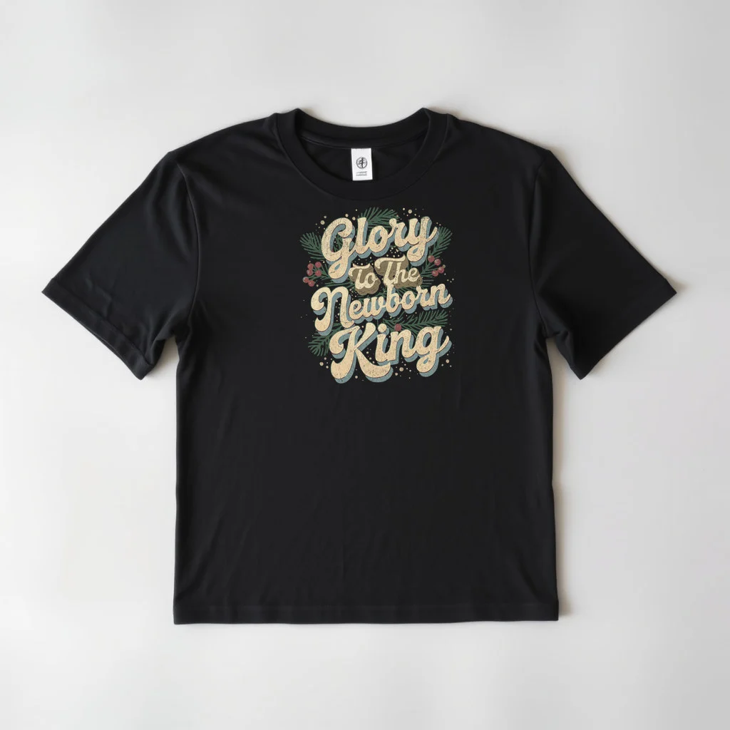 Christian Glory to the Newborn King Retro — custom print by Terri's Closet