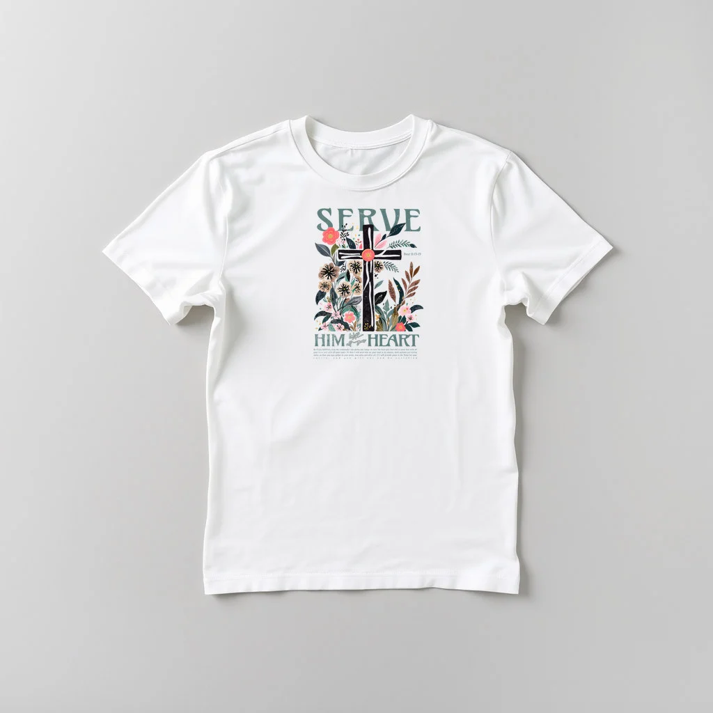 Christian Serve Him with All your Heart — custom print by Terri's Closet