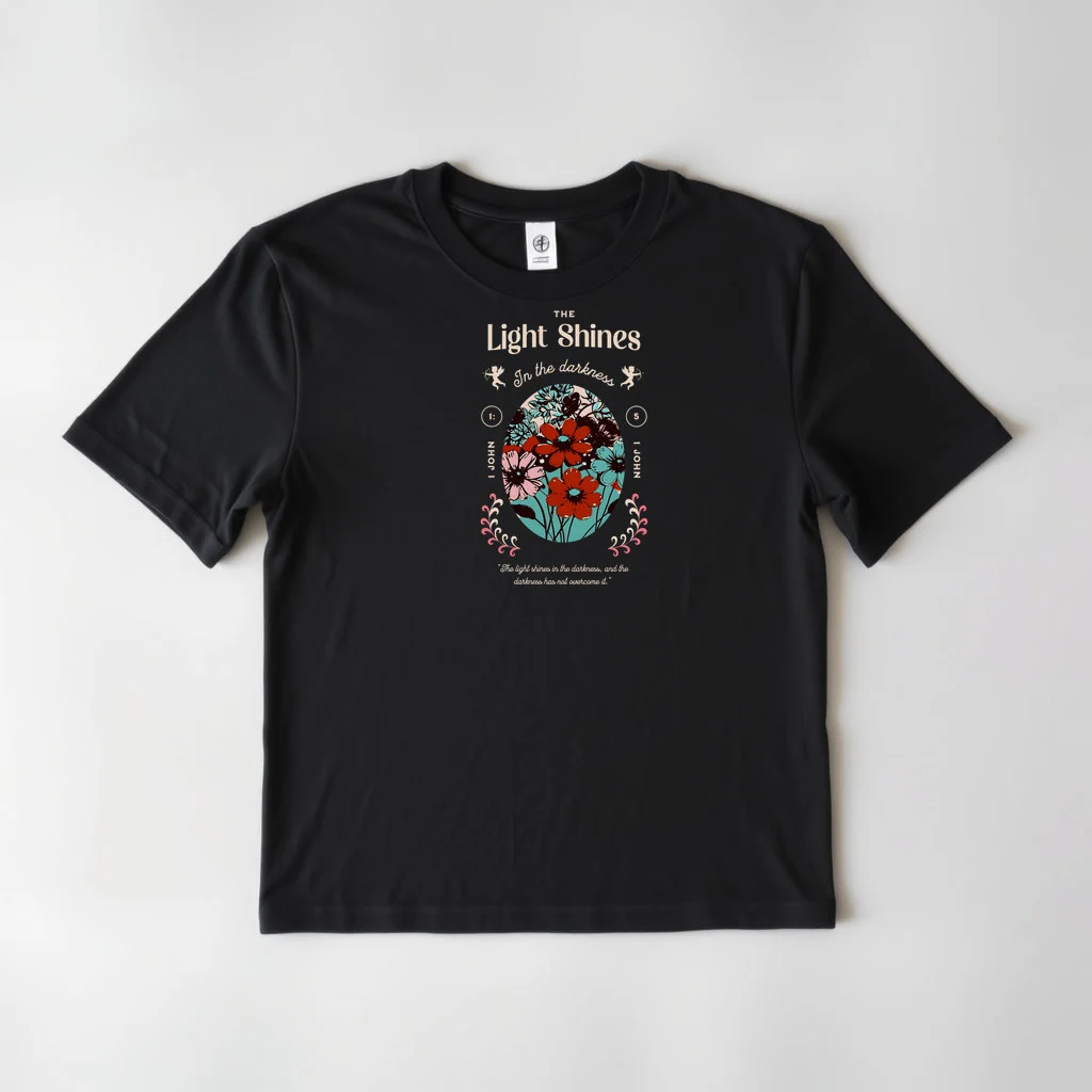 Christian The Light Shines in the darkness — custom print by Terri's Closet