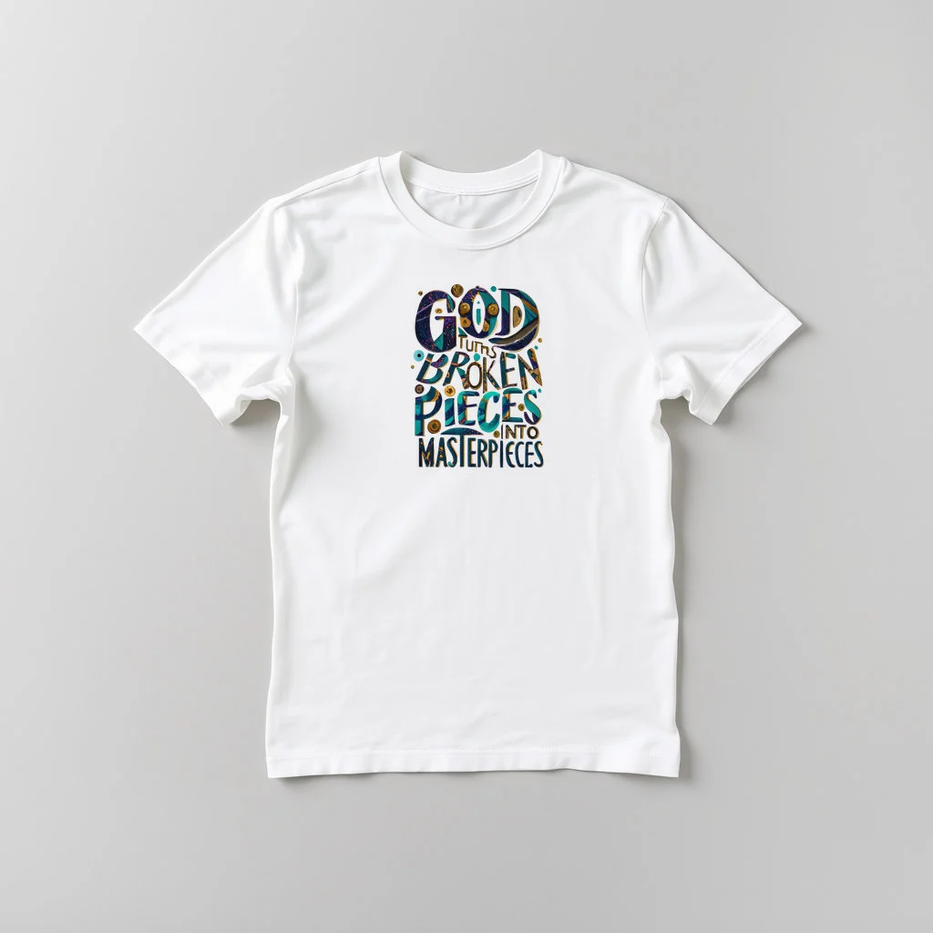 God Turns Broken Pieces into Masterpieces — custom print by Terri's Closet