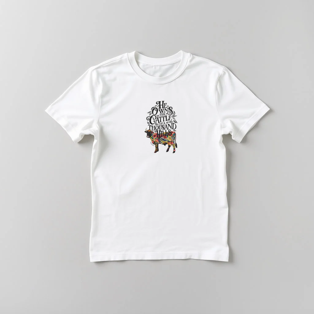 He Owns The Cattle On A Thousand Hills — custom print by Terri's Closet