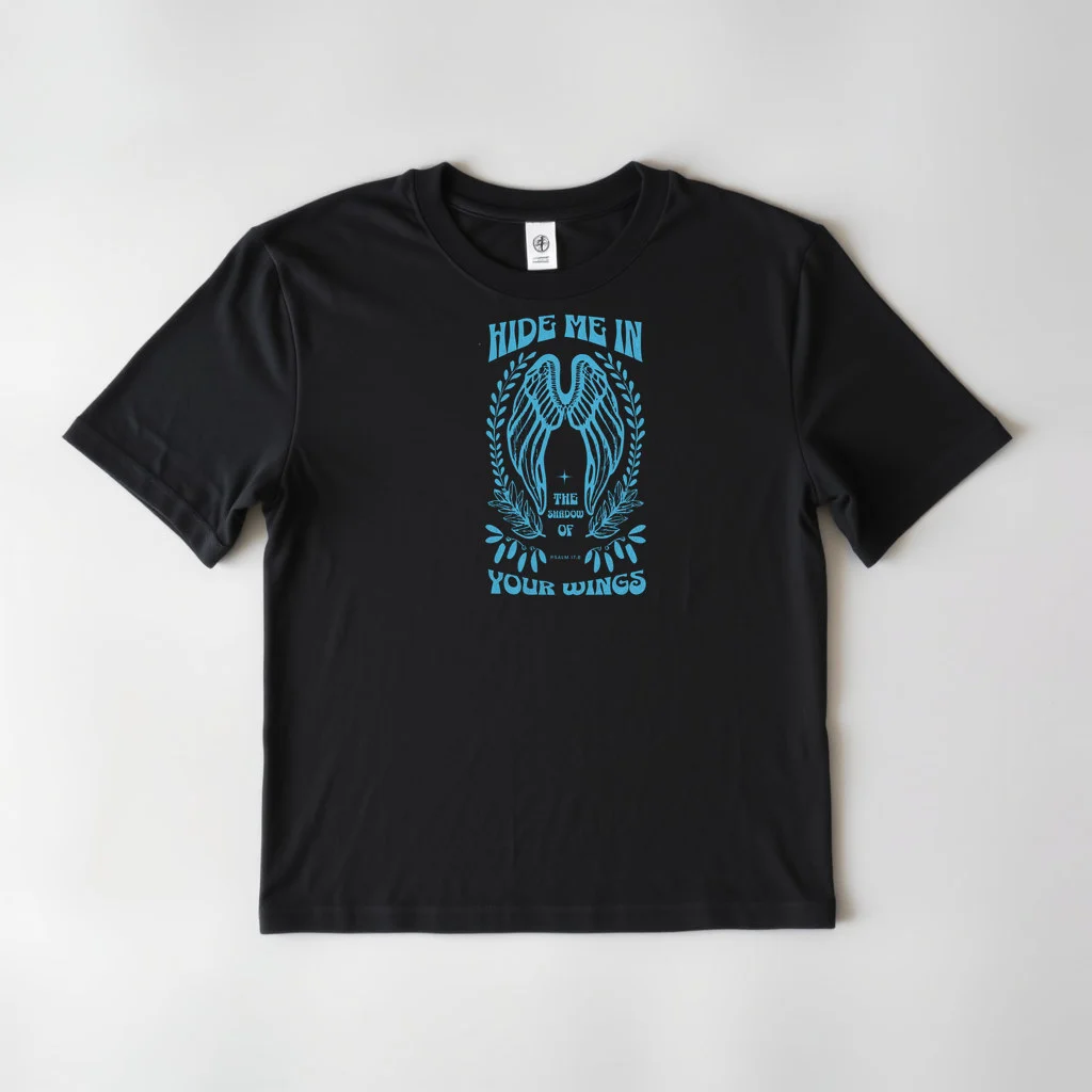 Hide Me in The Shadow of Your Wings Blue — custom print by Terri's Closet