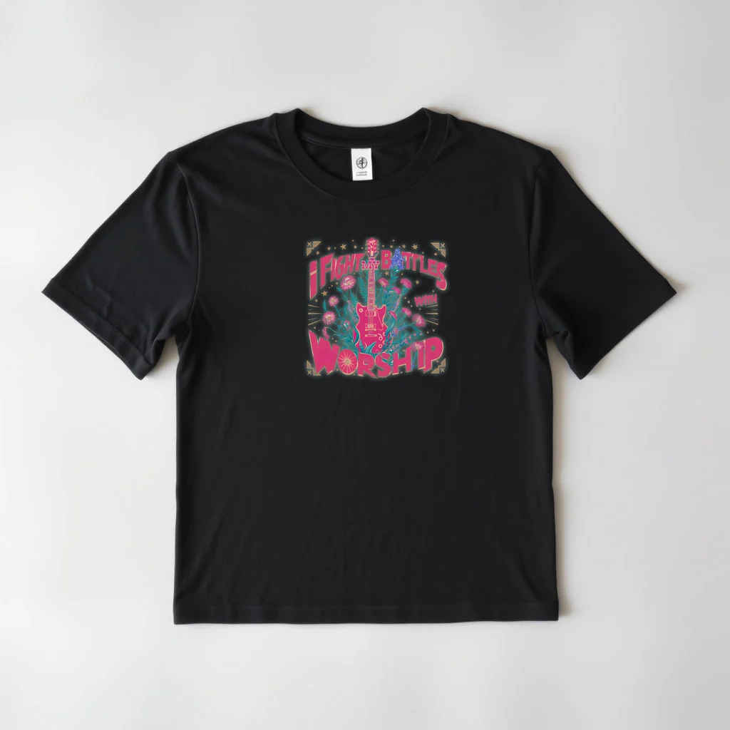 I Fight My Battles With Worship — custom print by Terri's Closet