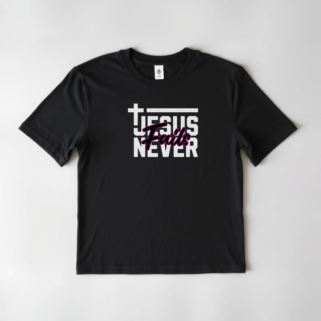 Jesus Never Fails — custom print by Terri's Closet