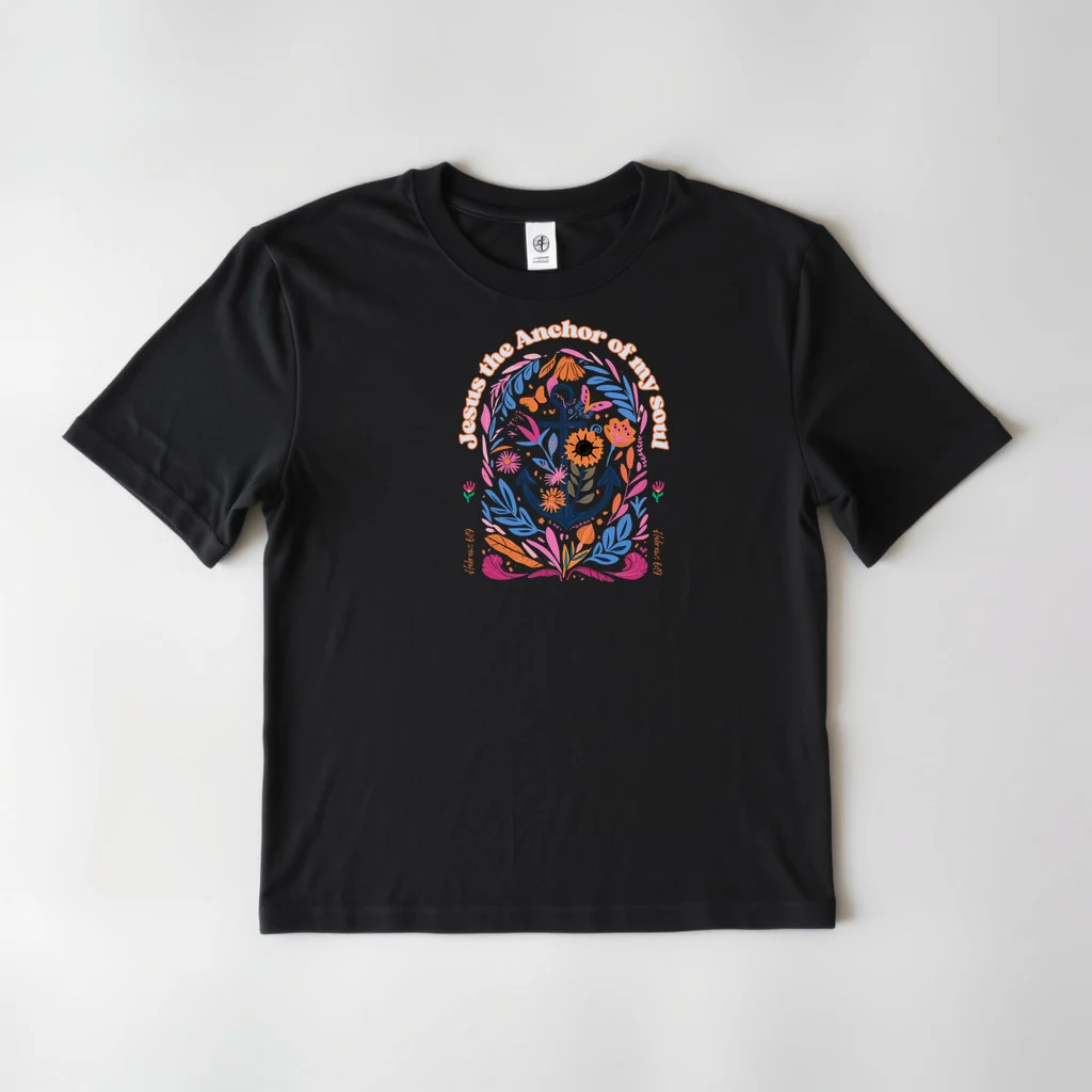 Jesus the Anchor of my soul floral — custom print by Terri's Closet