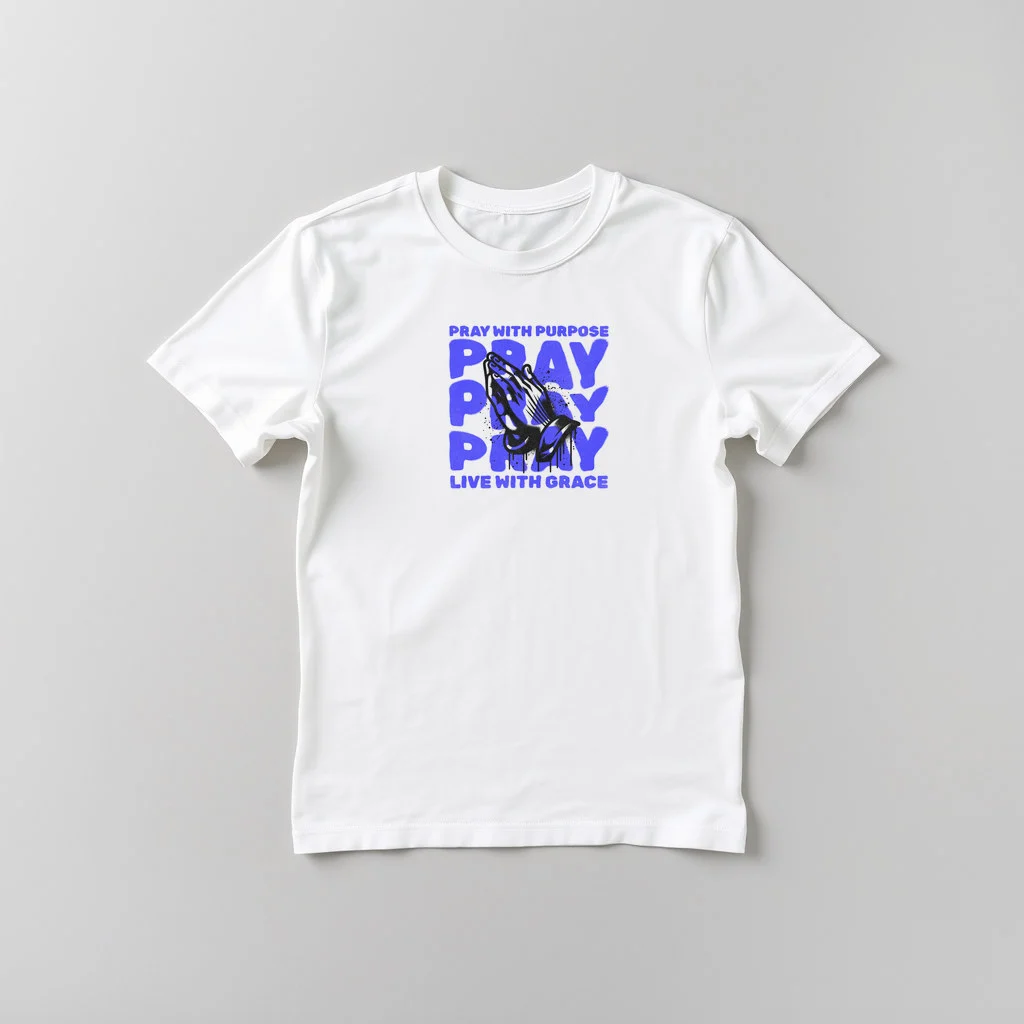 Pray With Purpose, Live With Grace — custom print by Terri's Closet