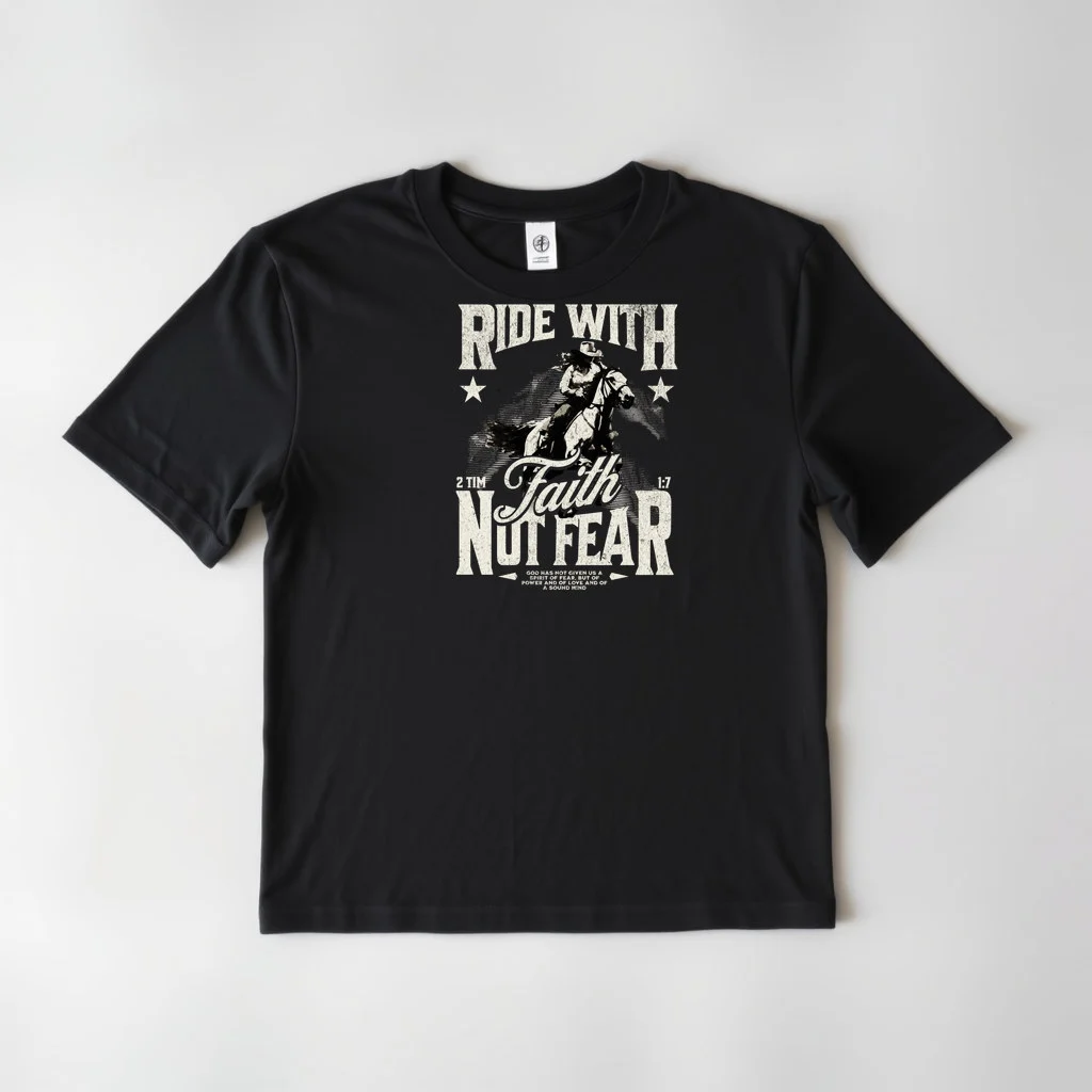 Ride with Faith Not Fear — custom print by Terri's Closet