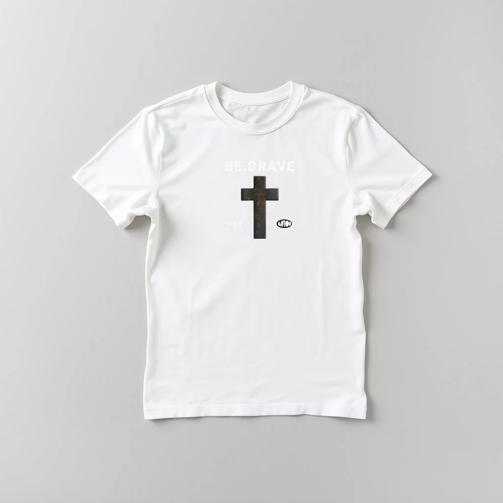 TakeItEasy Christian Mens BE BRAVE POCKET DESIGN — custom print by Terri's Closet