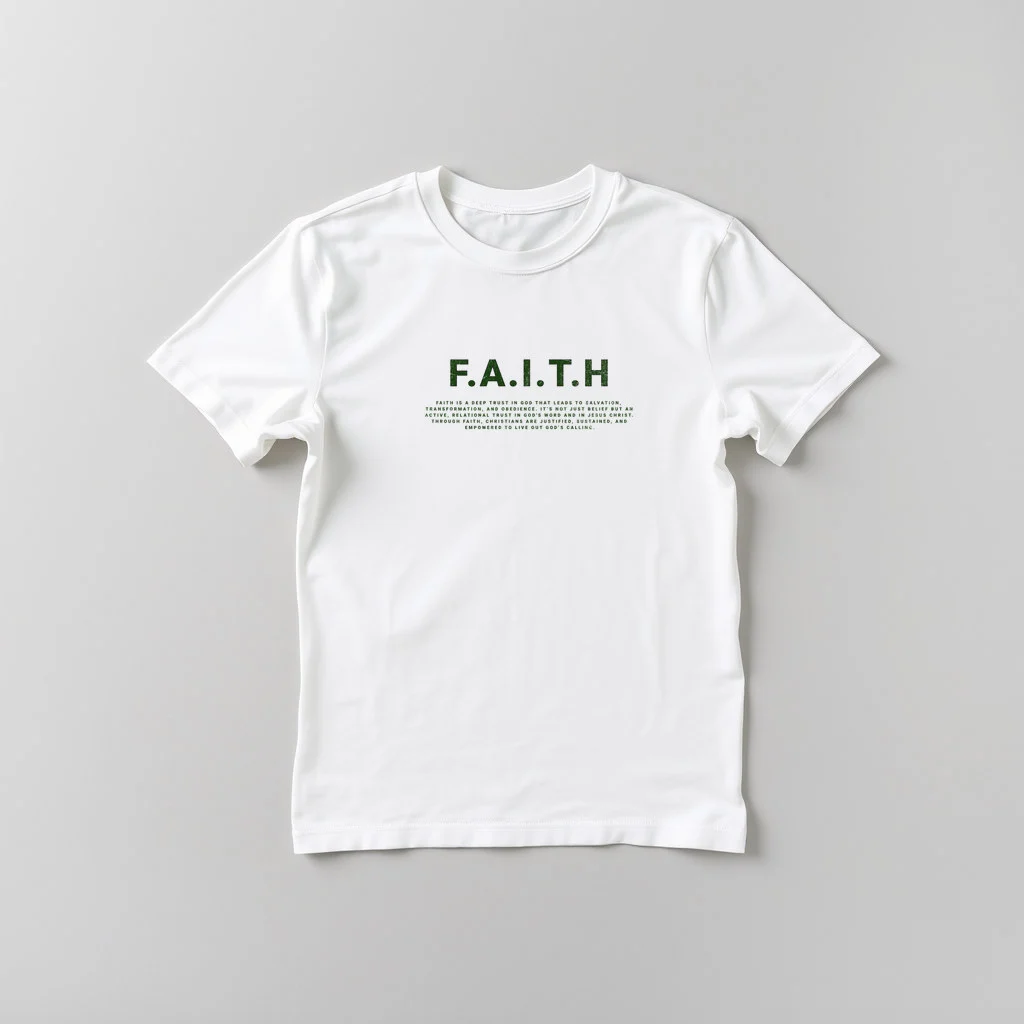 TakeItEasy Christian Mens FAITH WHITE 1 — custom print by Terri's Closet