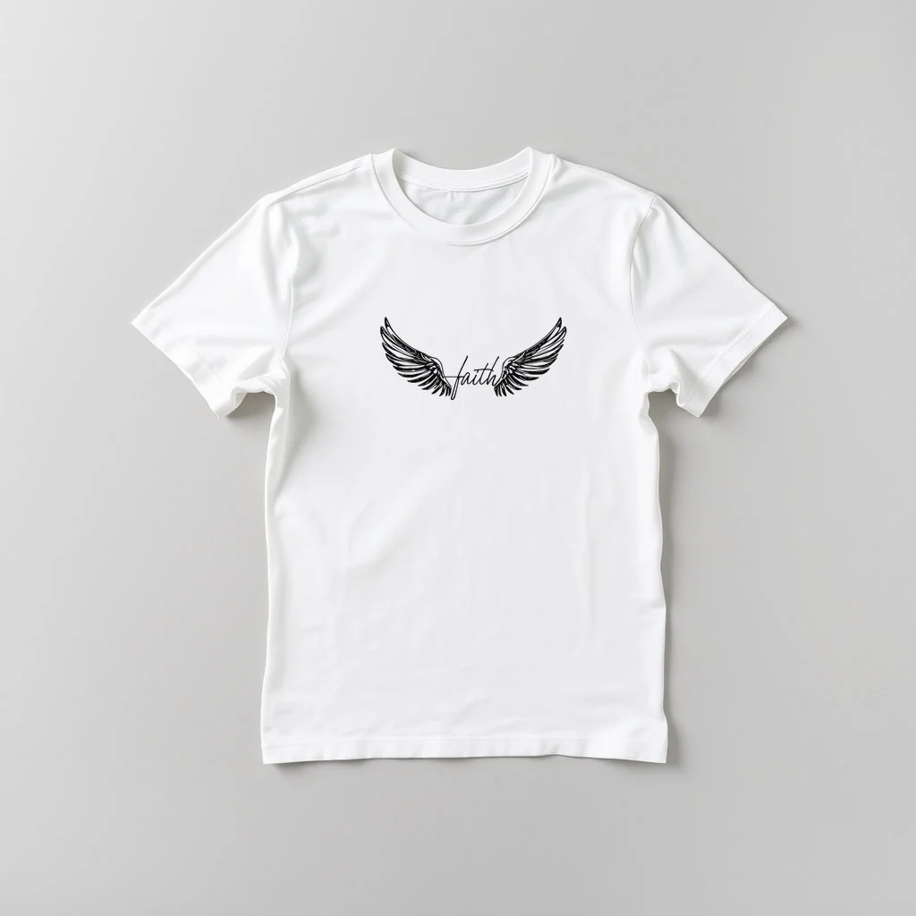 TakeItEasy Christian Mens FAITH WHITE 1 2 — custom print by Terri's Closet