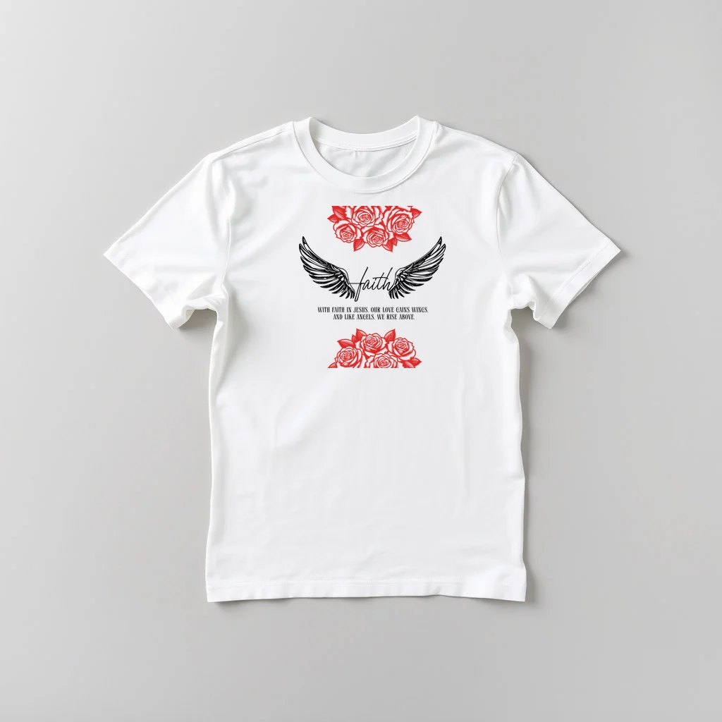 TakeItEasy Christian Mens FAITH WHITE 2 — custom print by Terri's Closet